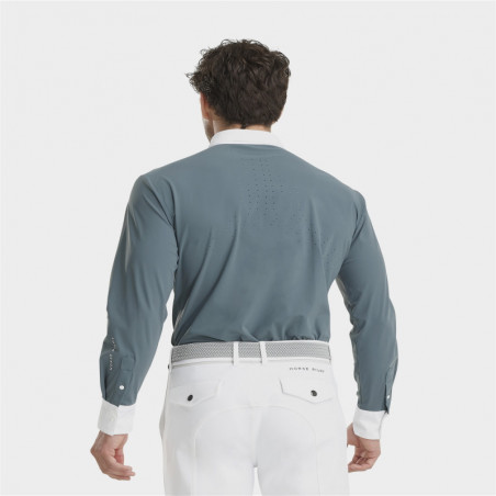 Chemise concours équitation homme Aerolight Horse Pilot bleu ciel - Le Paturon