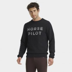 Sweat équitation homme Team Horse Pilot noir - Le Paturon