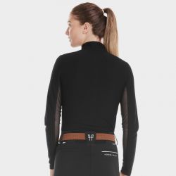 T-shirt équitation femme Suntech Horse Pilot noir - Le Paturon