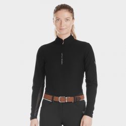 T-shirt équitation femme Suntech Horse Pilot noir - Le Paturon