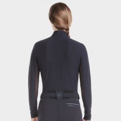 T-shirt équitation femme Suntech Horse Pilot bleu nuit - Le Paturon