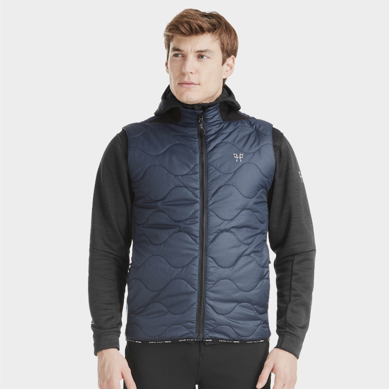 Doudoune équitation homme Light Rider Vest Horse Pilot marine - Le Paturon