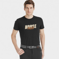 T-shirt équitation homme Team Horse Pilot noir - Le Paturon