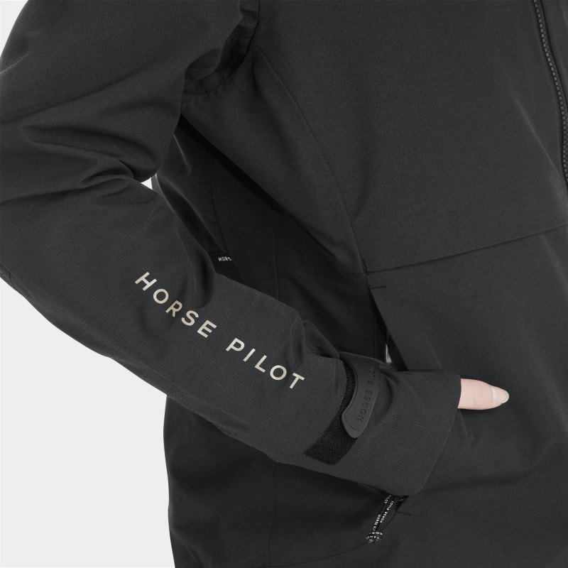 Veste équitation femme imperméable Element Horse Pilot noir - Le Paturon