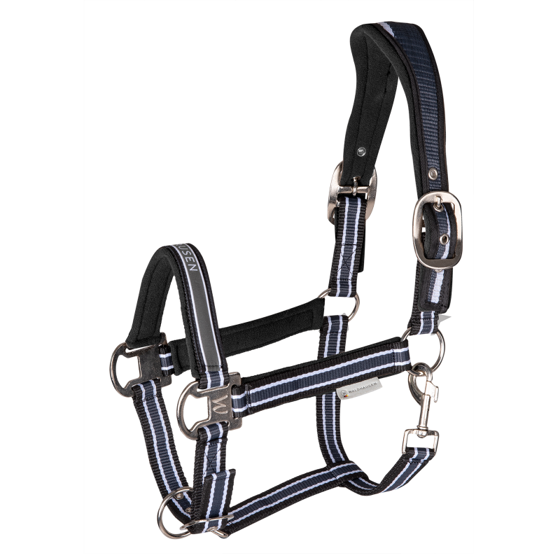 Licol nylon cheval Athletic Waldhausen gris asphalte - Le Paturon
