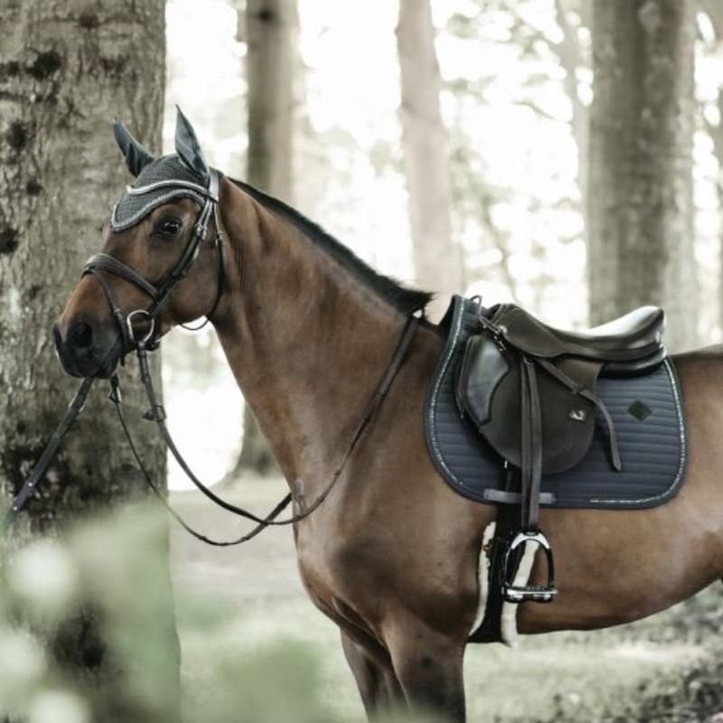 Bonnet cheval Wellington Stone Pearl Kentucky Horsewear gris - Le Paturon