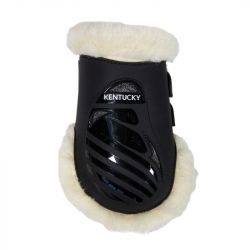Protège-boulets cheval mouton Kentucky Horsewear élastique velcro noir - Le Paturon
