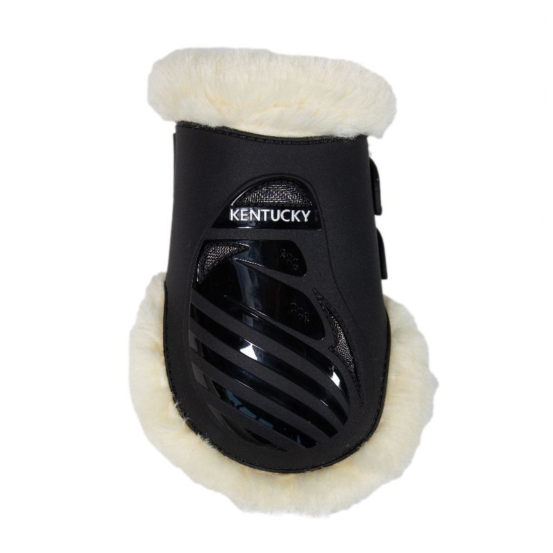 Protège-boulets cheval mouton Kentucky Horsewear élastique velcro noir - Le Paturon