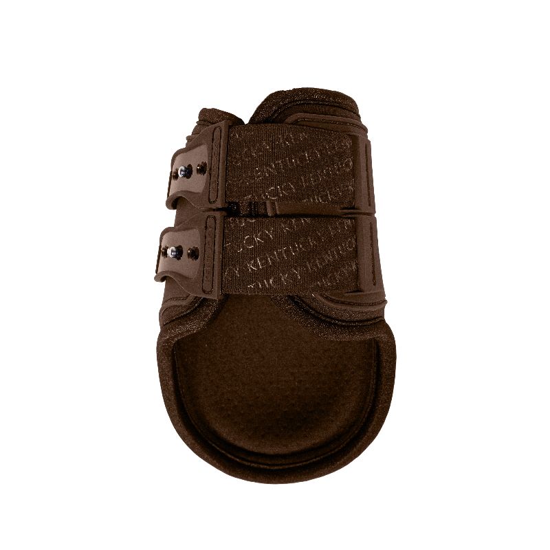 Protège-boulets cheval Kentucky Horsewear élastique velcro marron - Le Paturon