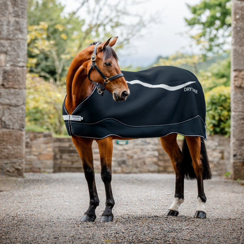 Sous-couverture cheval séchante Dry Liner Horseware marine gris - Le Paturon