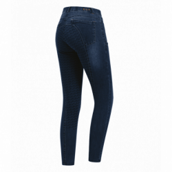Pantalon équitation femme Luna ELT jeans marine foncé - Le Paturon
