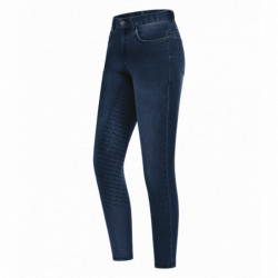 Pantalon équitation femme Luna ELT jeans marine foncé - Le Paturon