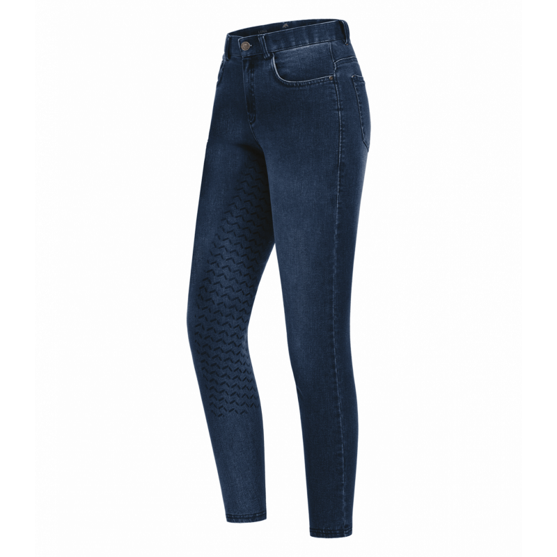 Pantalon équitation femme Luna ELT jeans marine foncé - Le Paturon
