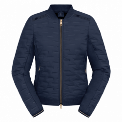 Veste équitation femme Softshell Lourdes ELT bleu nuit - Le Paturon