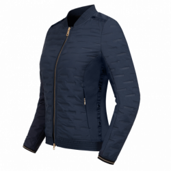 Veste équitation femme Softshell Lourdes ELT bleu nuit - Le Paturon