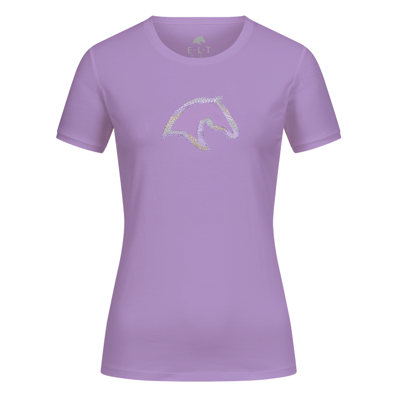 T-shirt équitation femme Los Angeles ELT violet - Le Paturon