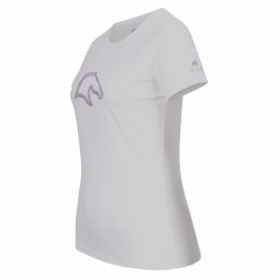 T-shirt équitation femme Los Angeles ELT gris pierre - Le Paturon