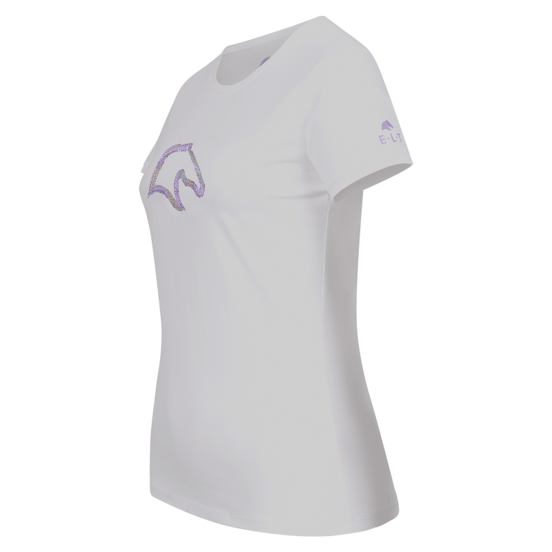 T-shirt équitation femme Los Angeles ELT gris pierre - Le Paturon