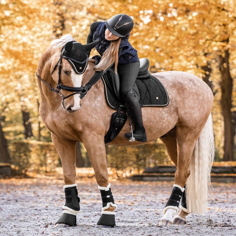 Cloches cheval Comfort Waldhausen doublées mouton noir - Le Paturon