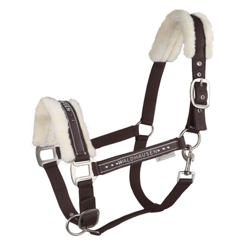 Licol cheval Waldhausen cheval Elegant mouton et strass marron - Le Paturon
