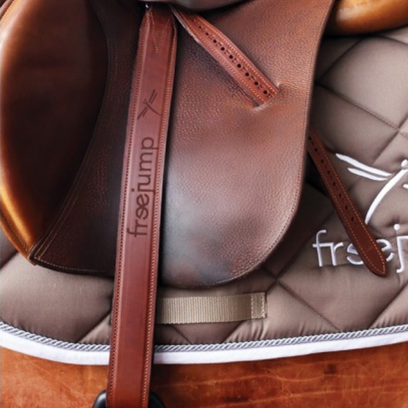 Étrivières équitation cuir larges Classic Wide Freejump marron - Le Paturon