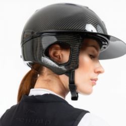 Casque équitation Voronoï carbone Freejump avec protection temporale - Le Paturon