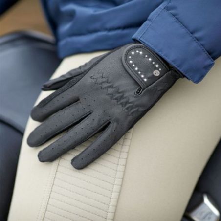 Gants équitation cuir hiver Allrounder ELT noir - Le Paturon