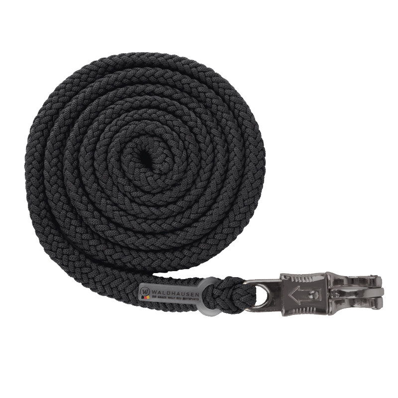 Longe cheval Waldhausen Modern Rosé noir mousqueton sécurité - Le Paturon