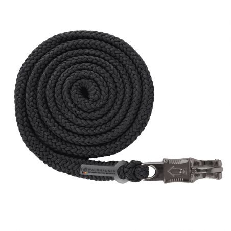 Longe cheval Waldhausen Modern Rosé noir mousqueton sécurité - Le Paturon
