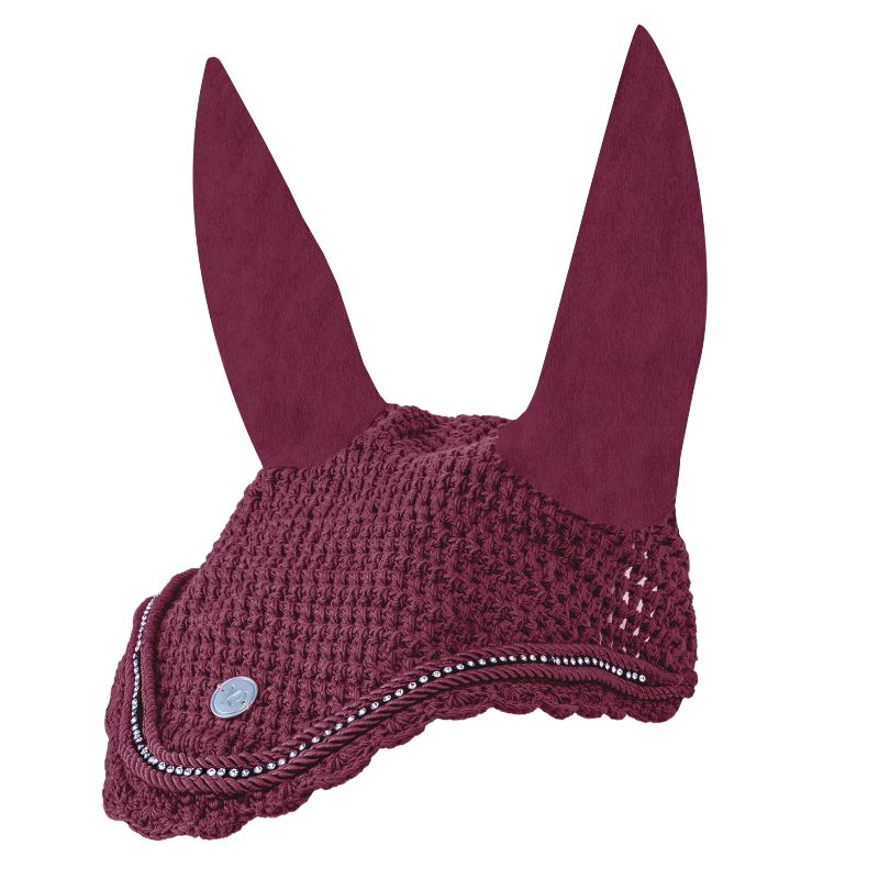 Bonnet anti-mouche cheval Nepal Waldhausen rouge vin - Le Paturon
