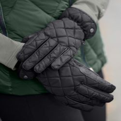 Gants équitation Diamond Winter ELT noir - Le Paturon