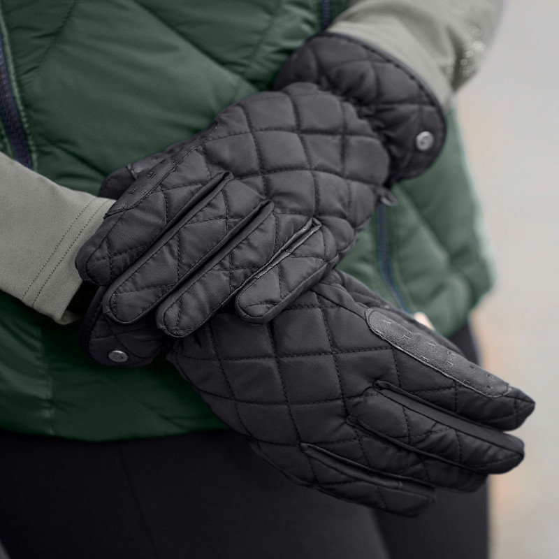 Gants équitation Diamond Winter ELT noir - Le Paturon