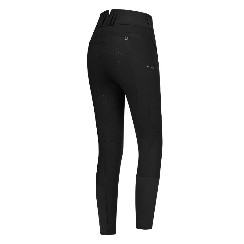 Pantalon équitation femme Mathilda Glam ELT taille haute noir - Le Paturon