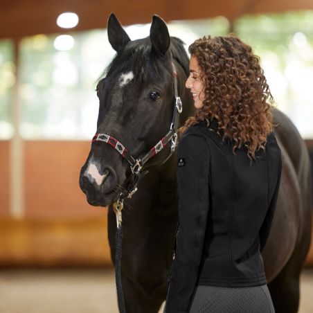 Veste équitation femme Softshell Monte Carlo ELT noir - Le Paturon