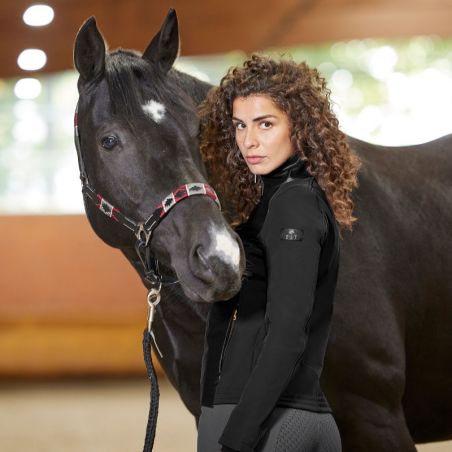 Veste équitation femme Softshell Monte Carlo ELT noir - Le Paturon