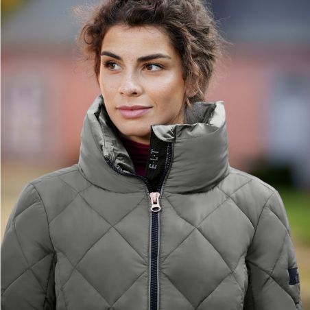 Veste équitation femme Manchester ELT hiver étain - Le Paturon