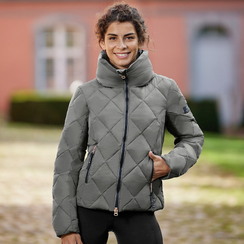 Veste équitation femme Manchester ELT hiver étain - Le Paturon