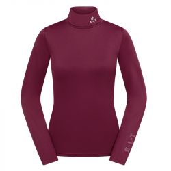 Pull équitation femme Col roulé Madison ELT rouge vin - Le Paturon