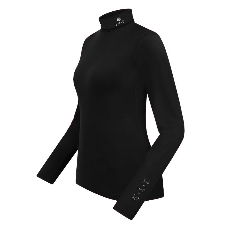 Pull équitation femme Col roulé Madison ELT noir - Le Paturon