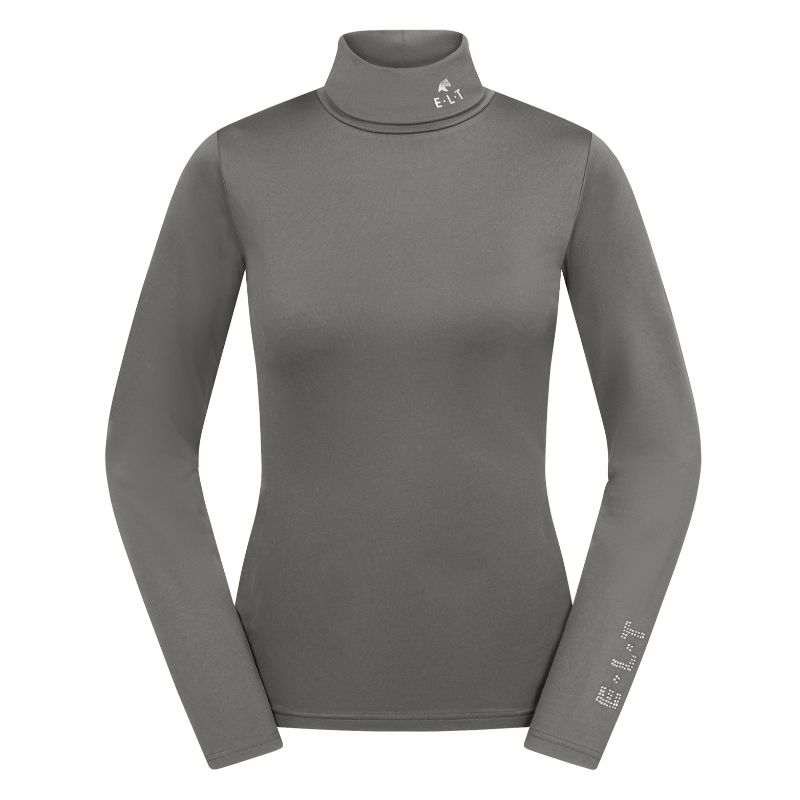 Pull équitation femme Col roulé Madison ELT étain - Le Paturon