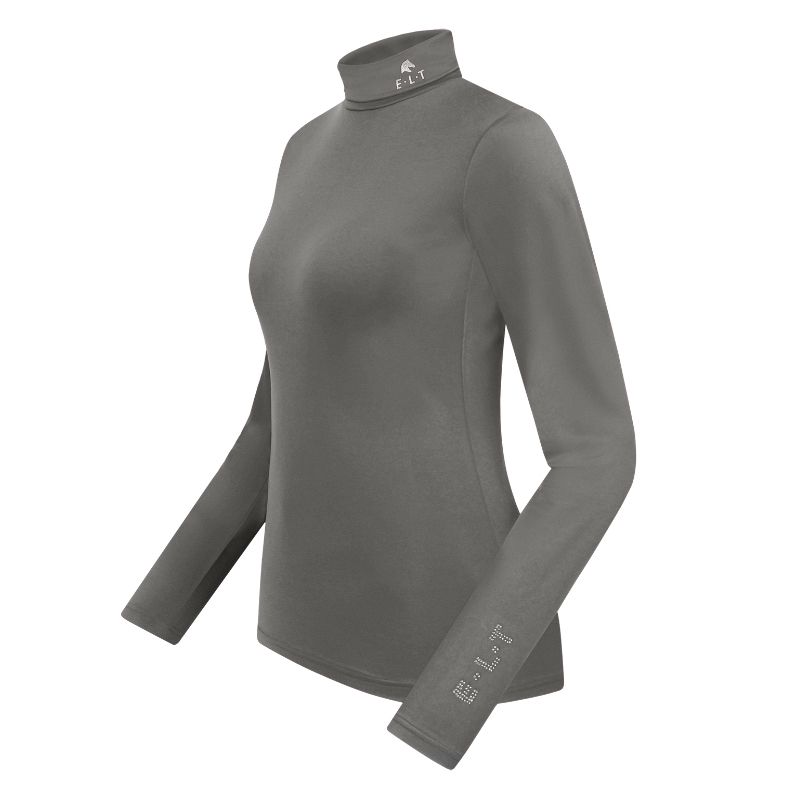Pull équitation femme Col roulé Madison ELT étain - Le Paturon