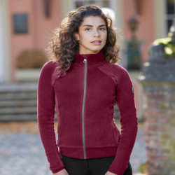 Veste polaire équitation femme Powerfleece Monaco ELT rouge vin - Le Paturon