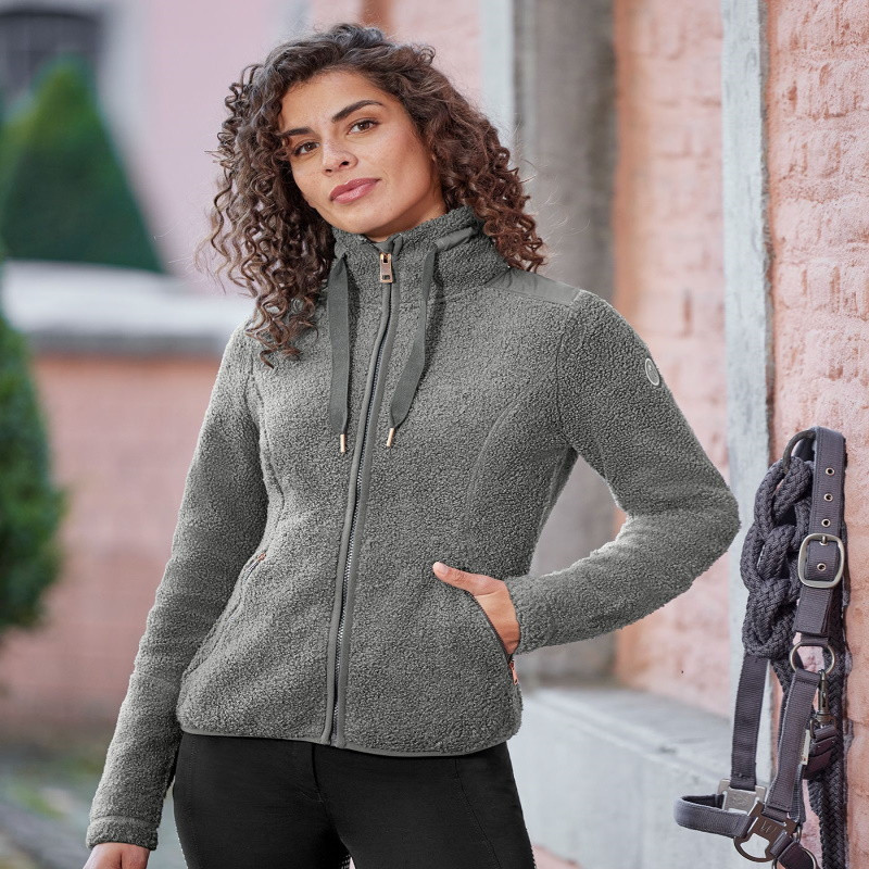 Veste polaire équitation femme Marseille ELT étain - Le Paturon