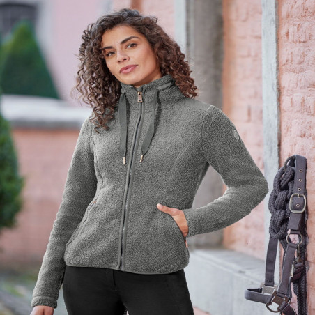 Veste polaire équitation femme Marseille ELT étain - Le Paturon
