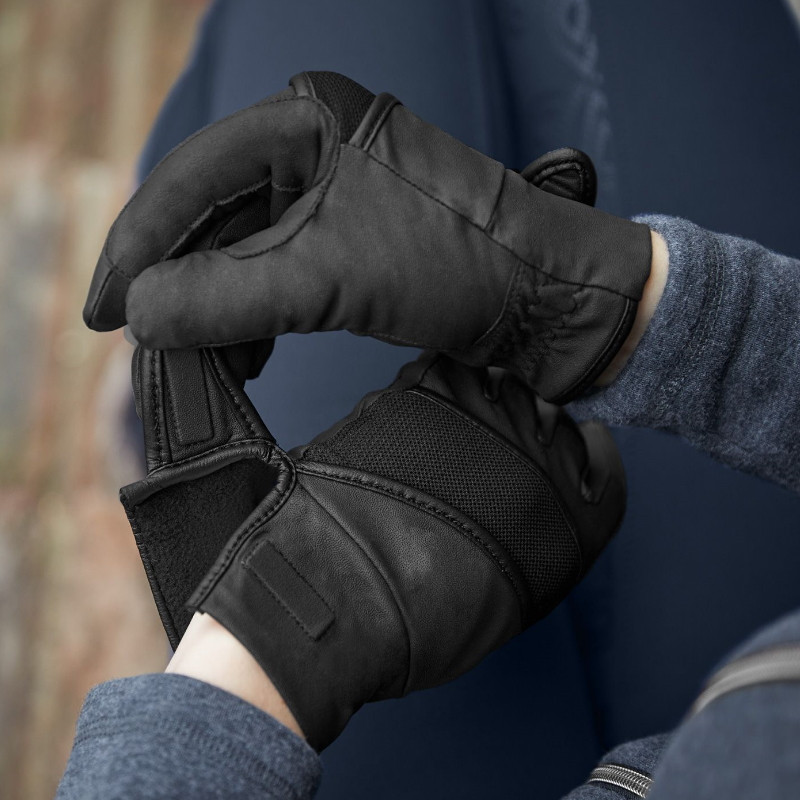 Gants équitation Magnetize Winter ELT noir - Le Paturon