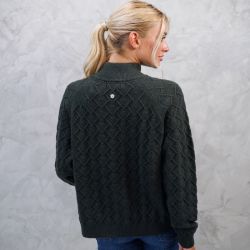 Pull équitation femme Swuni Harcour kaki - Le Paturon