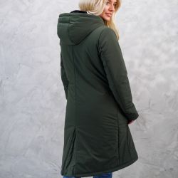 Parka longue équitation femme Java Harcour kaki - Le Paturon