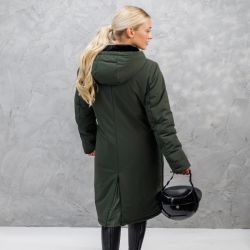 Parka longue équitation femme Java Harcour kaki - Le Paturon