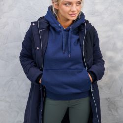 Parka longue équitation femme Java Harcour marine - Le Paturon