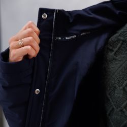 Parka longue équitation femme Java Harcour marine - Le Paturon